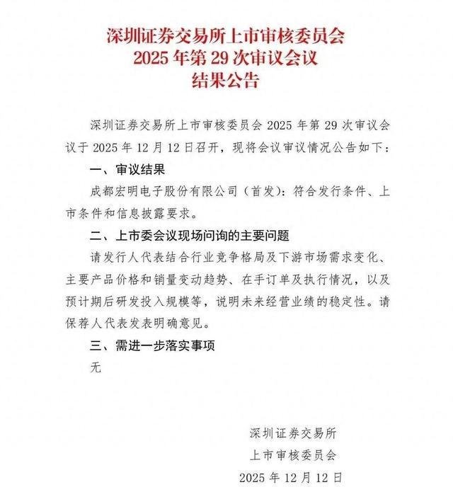 宏明电子创业板IPO过会今年成都已新增上市及过会企业6家(图1)